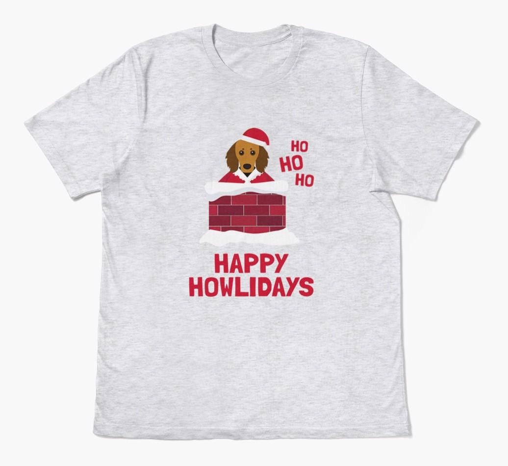 'Happy Howlidays' - Personalized {breedFullName} Adult T-Shirt