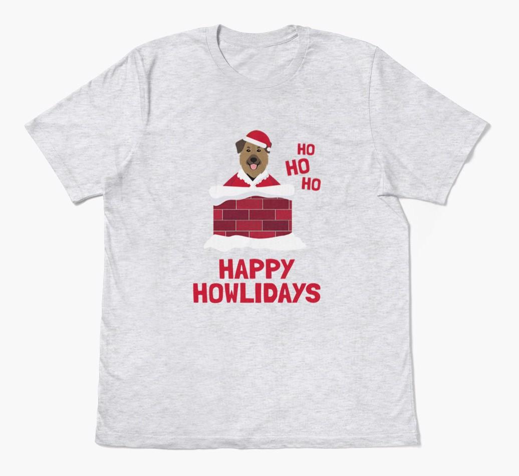 'Happy Howlidays' - Personalized {breedFullName} Adult T-Shirt