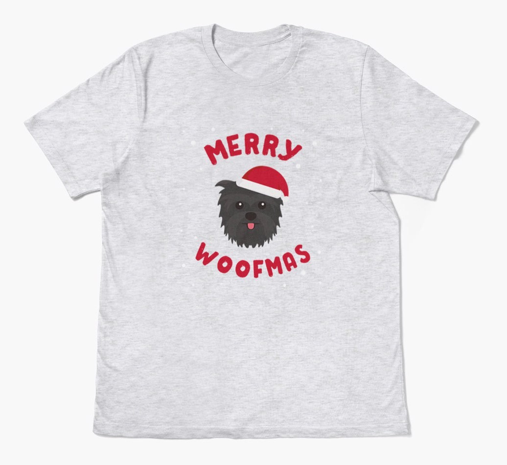'Merry Woofmas' - Personalized {breedFullName} Adult T-Shirt