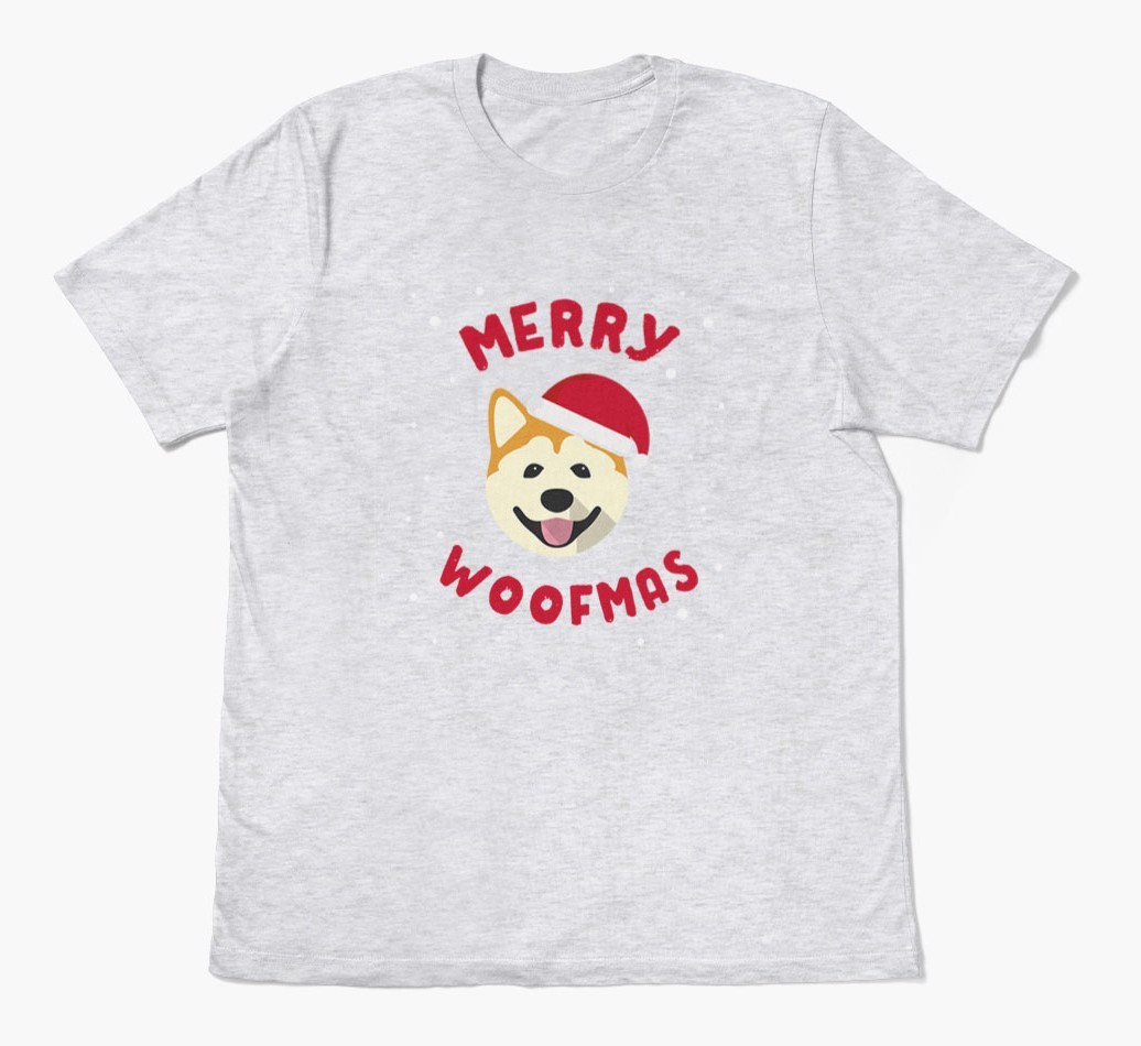 'Merry Woofmas' - Personalised {breedFullName} Adult T-Shirt