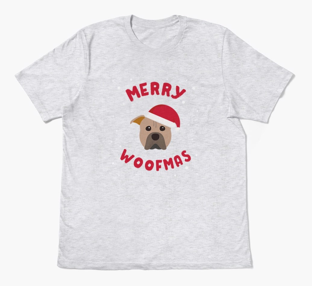 'Merry Woofmas' - Personalised {breedFullName} Adult T-Shirt