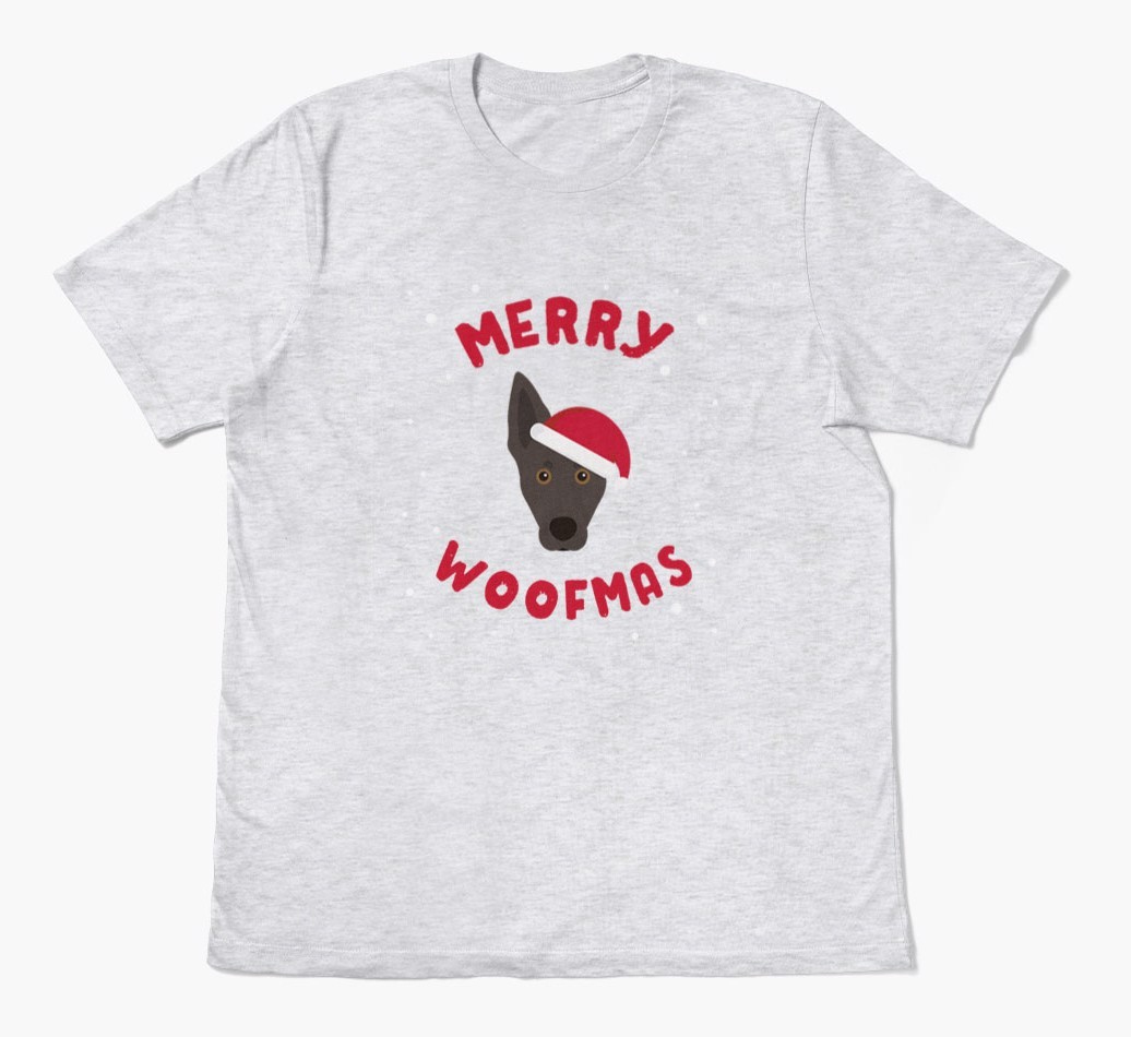'Merry Woofmas' - Personalised {breedFullName} Adult T-Shirt