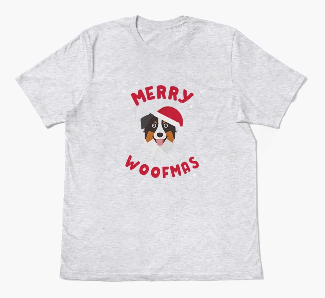 'Merry Woofmas' - Personalised {breedFullName} Adult T-Shirt