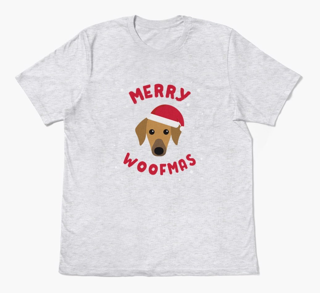 'Merry Woofmas' - Personalised {breedFullName} Adult T-Shirt