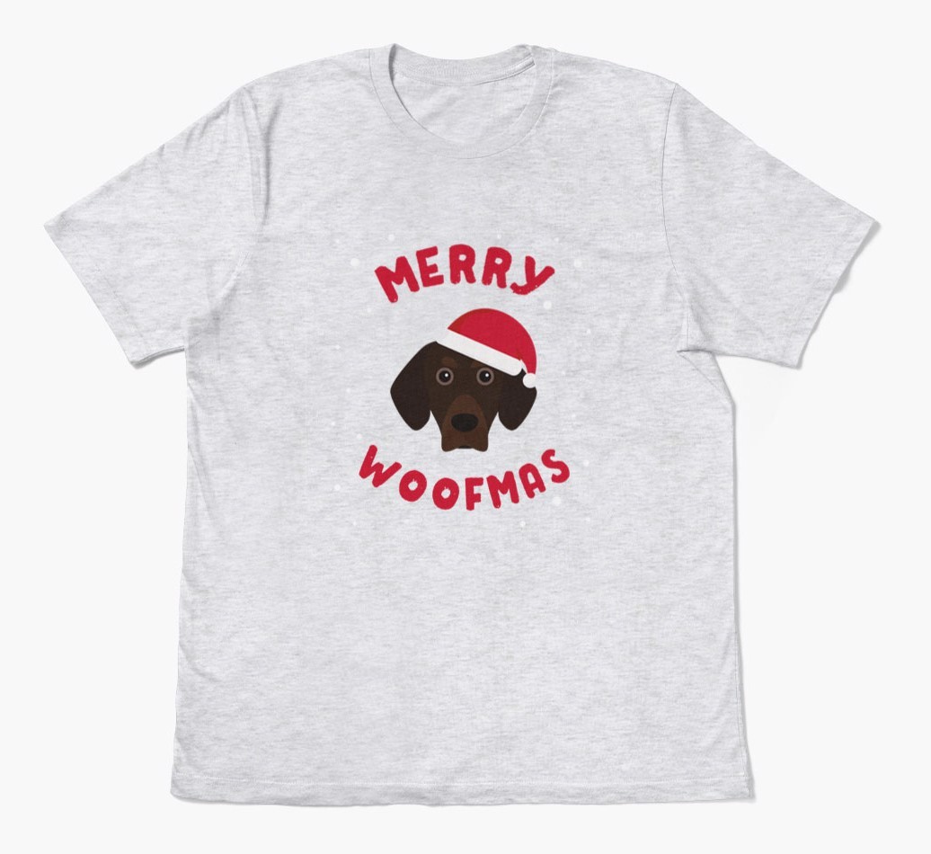 'Merry Woofmas' - Personalised {breedFullName} Adult T-Shirt