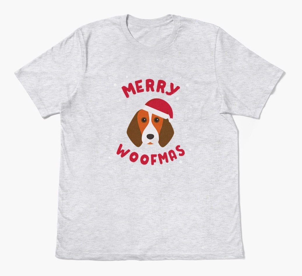 'Merry Woofmas' - Personalised {breedFullName} Adult T-Shirt