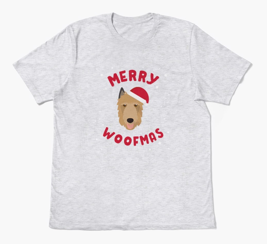 'Merry Woofmas' - Personalized {breedFullName} Adult T-Shirt