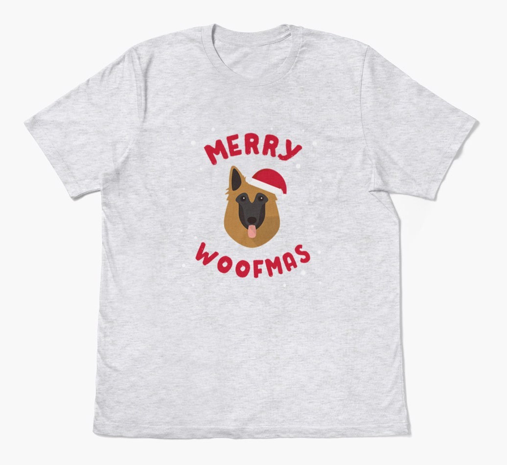 'Merry Woofmas' - Personalised {breedFullName} Adult T-Shirt