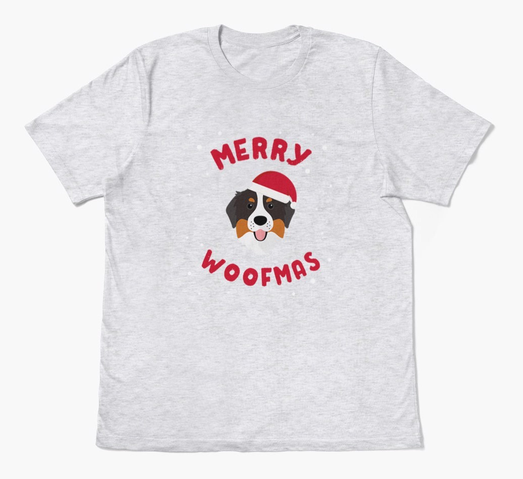 'Merry Woofmas' - Personalised {breedFullName} Adult T-Shirt