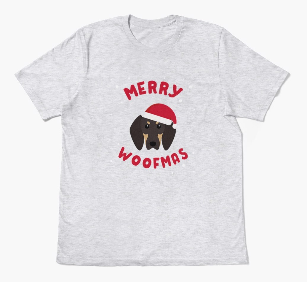 'Merry Woofmas' - Personalised {breedFullName} Adult T-Shirt