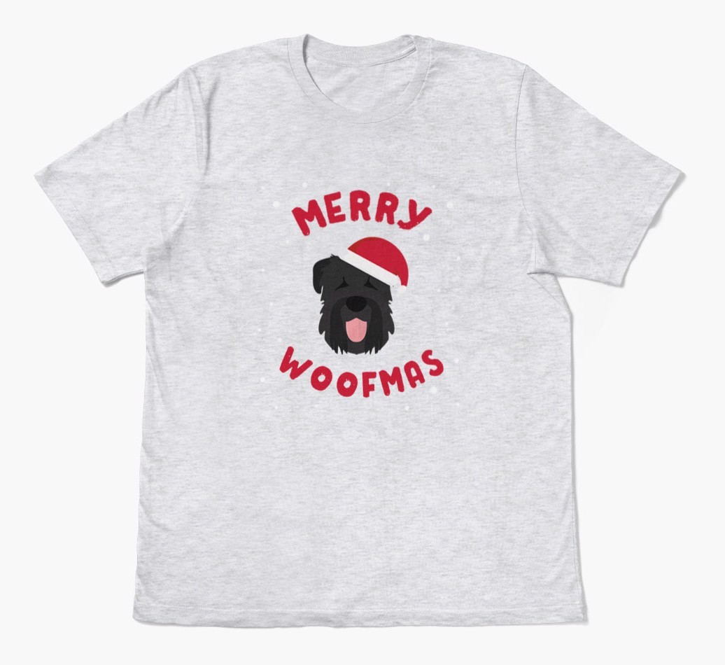 'Merry Woofmas' - Personalized {breedFullName} Adult T-Shirt