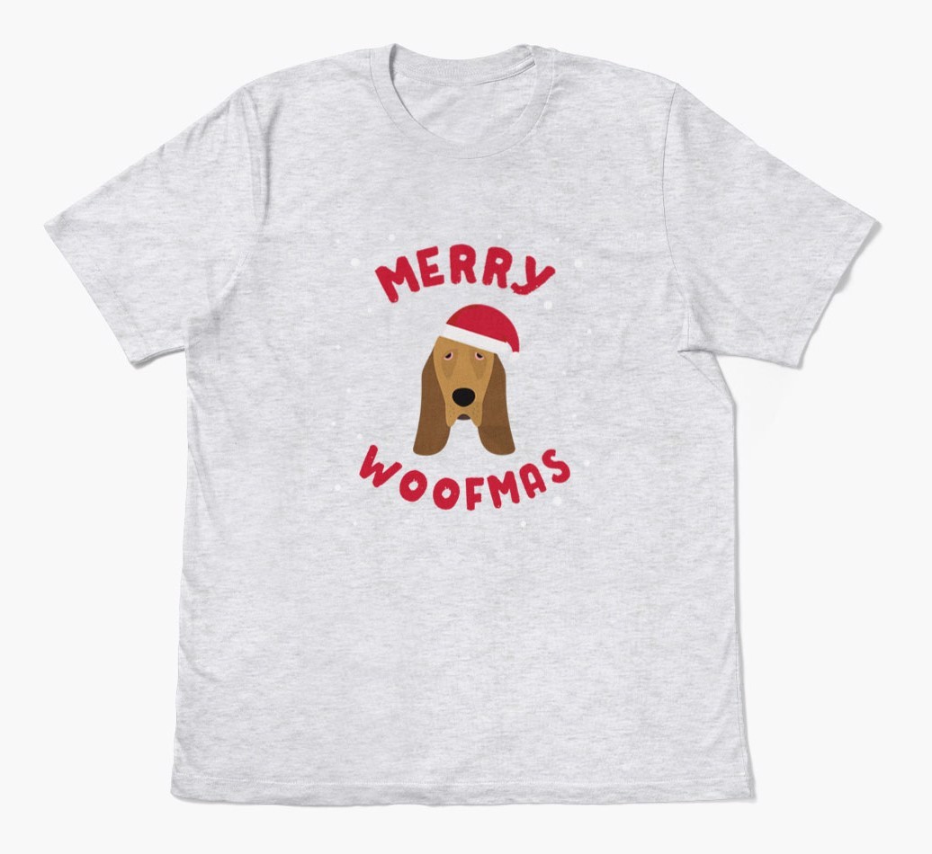 'Merry Woofmas' - Personalised {breedFullName} Adult T-Shirt