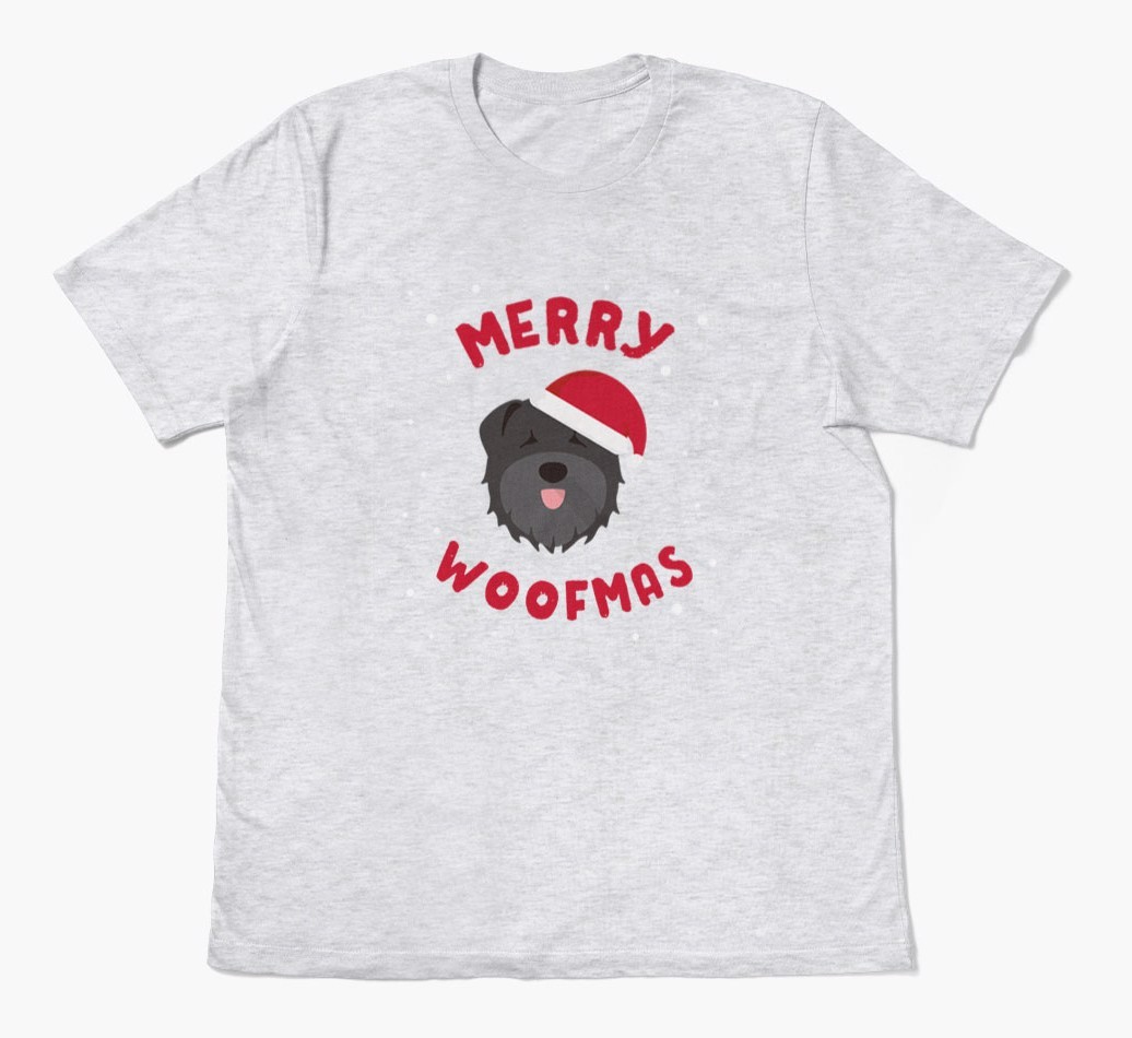'Merry Woofmas' - Personalized {breedFullName} Adult T-Shirt