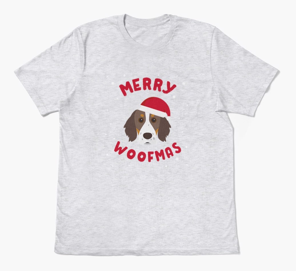 'Merry Woofmas' - Personalised {breedFullName} Adult T-Shirt