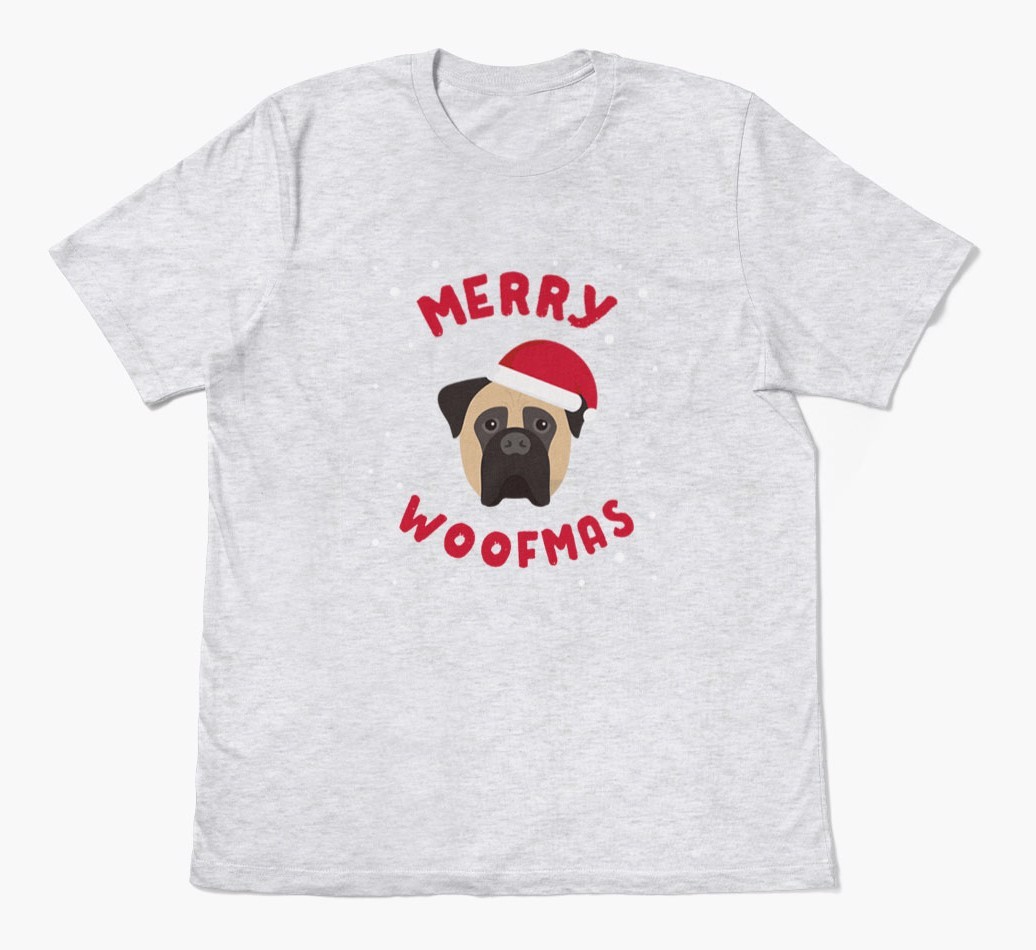 'Merry Woofmas' - Personalised {breedFullName} Adult T-Shirt