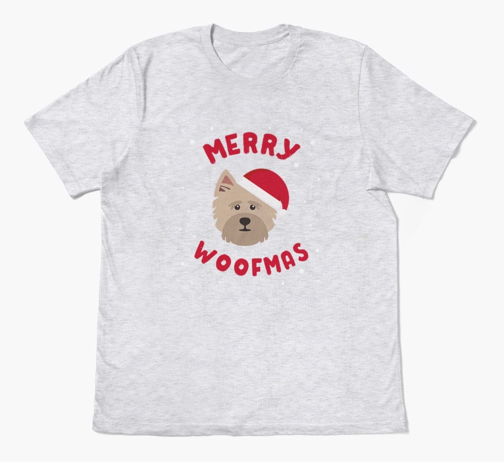 'Merry Woofmas' - Personalized {breedFullName} Adult T-Shirt