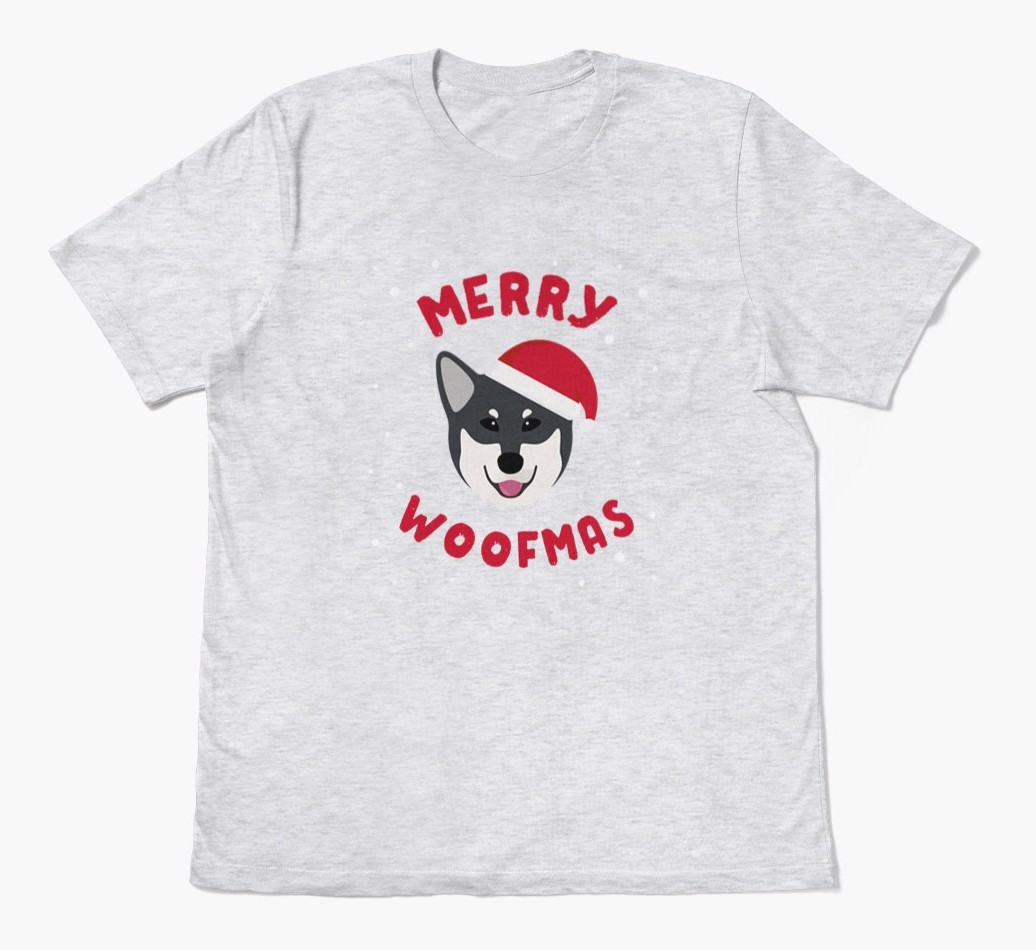'Merry Woofmas' - Personalised {breedFullName} Adult T-Shirt