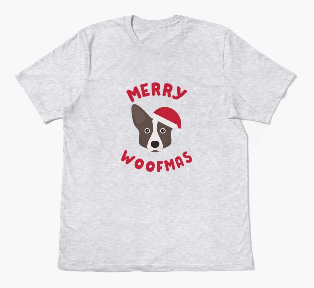 'Merry Woofmas' - Personalised {breedFullName} Adult T-Shirt