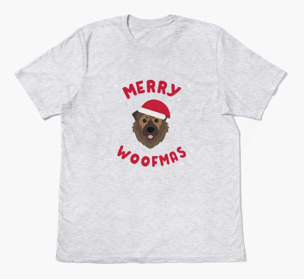 'Merry Woofmas' - Personalised {breedFullName} Adult T-Shirt