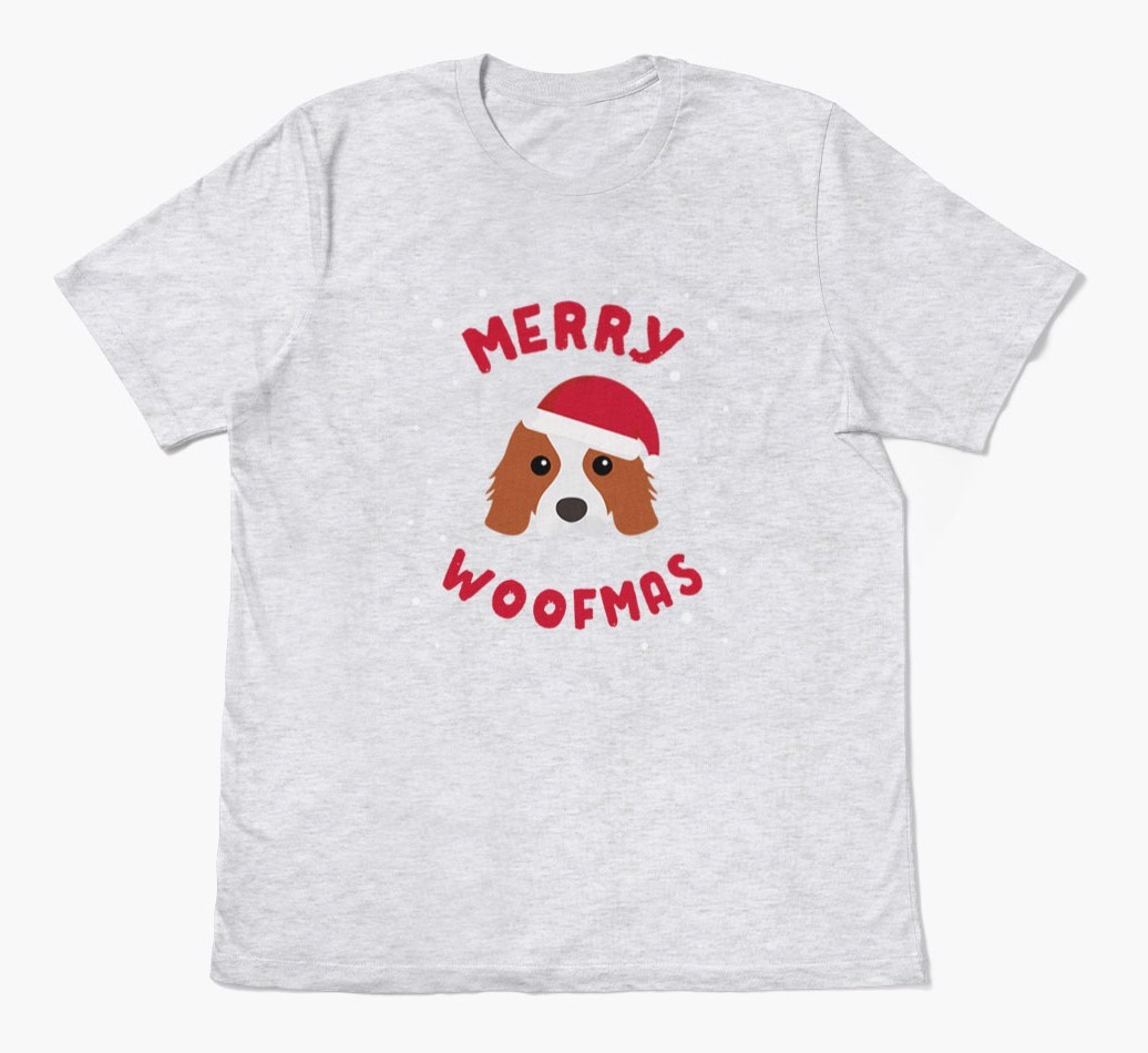 'Merry Woofmas' - Personalized {breedFullName} Adult T-Shirt