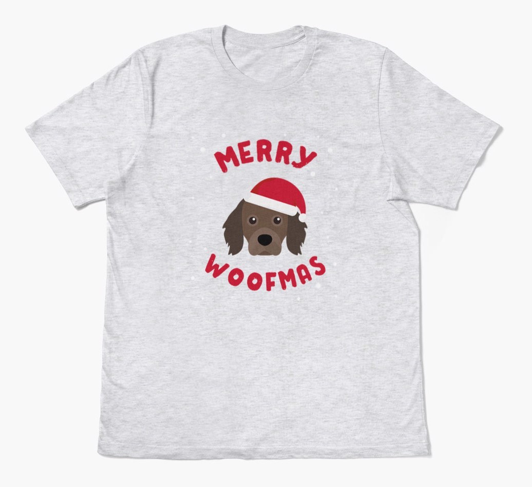 'Merry Woofmas' - Personalised {breedFullName} Adult T-Shirt