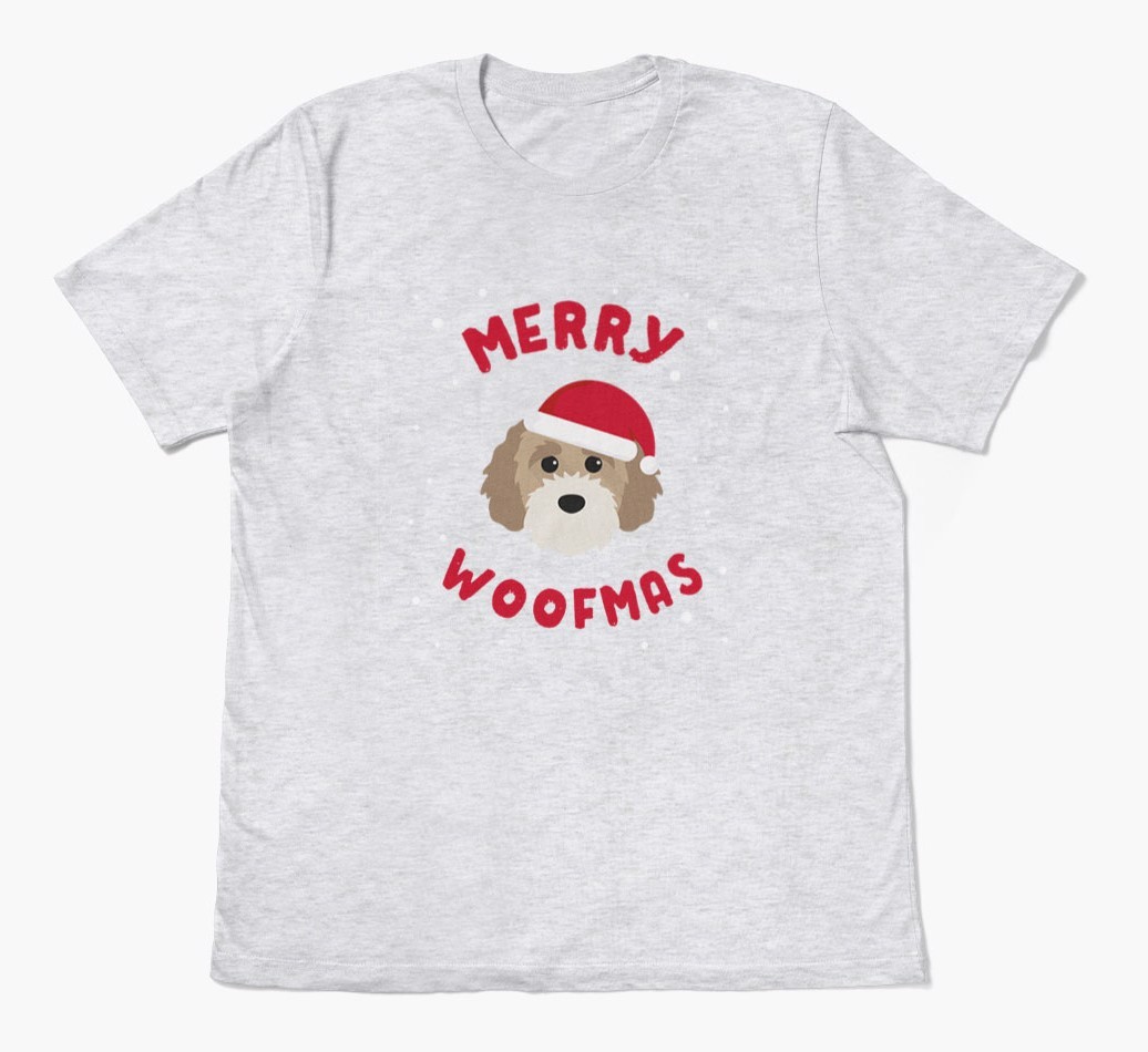 'Merry Woofmas' - Personalised {breedFullName} Adult T-Shirt
