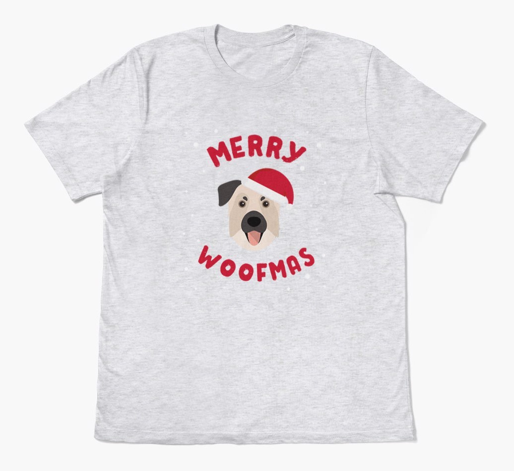 'Merry Woofmas' - Personalised {breedFullName} Adult T-Shirt