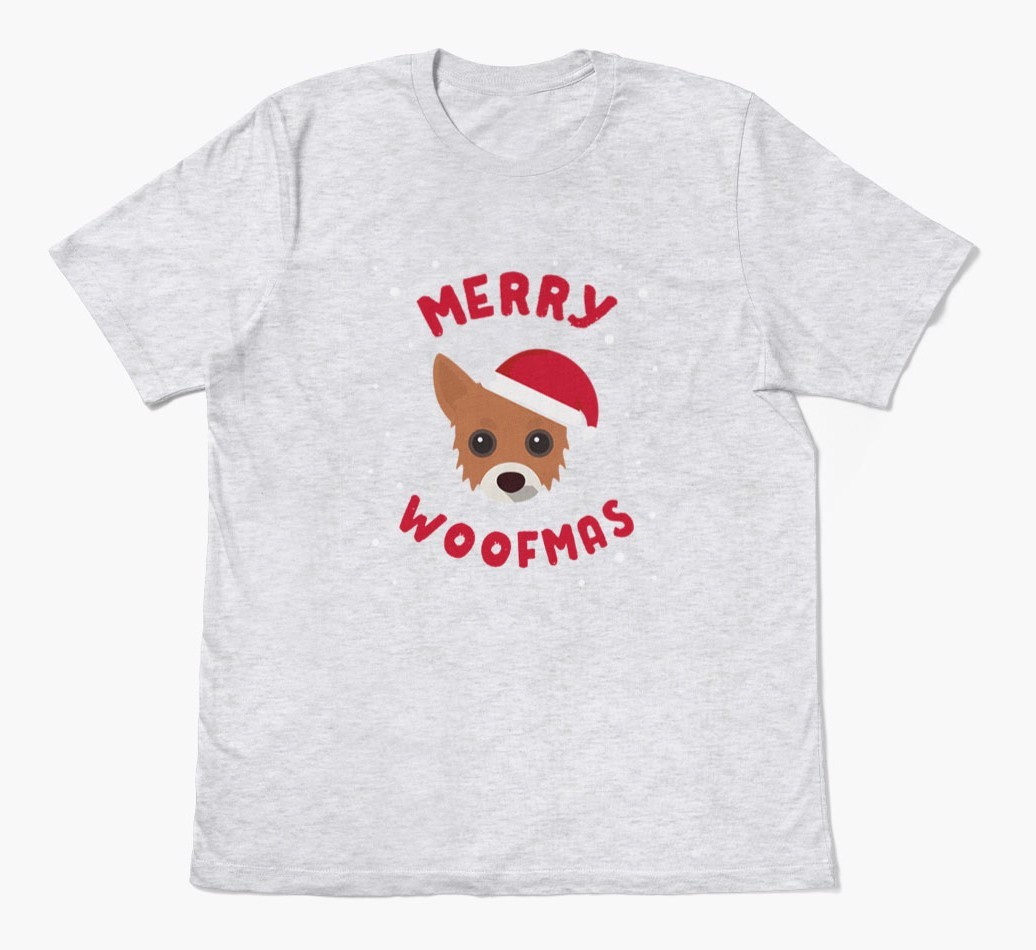 'Merry Woofmas' - Personalised {breedFullName} Adult T-Shirt