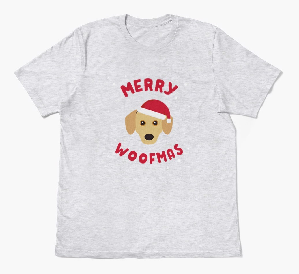 'Merry Woofmas' - Personalised {breedFullName} Adult T-Shirt