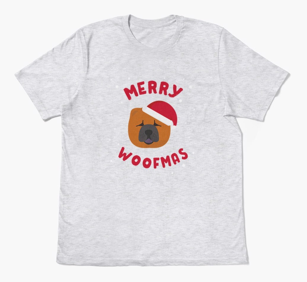 'Merry Woofmas' - Personalised {breedFullName} Adult T-Shirt