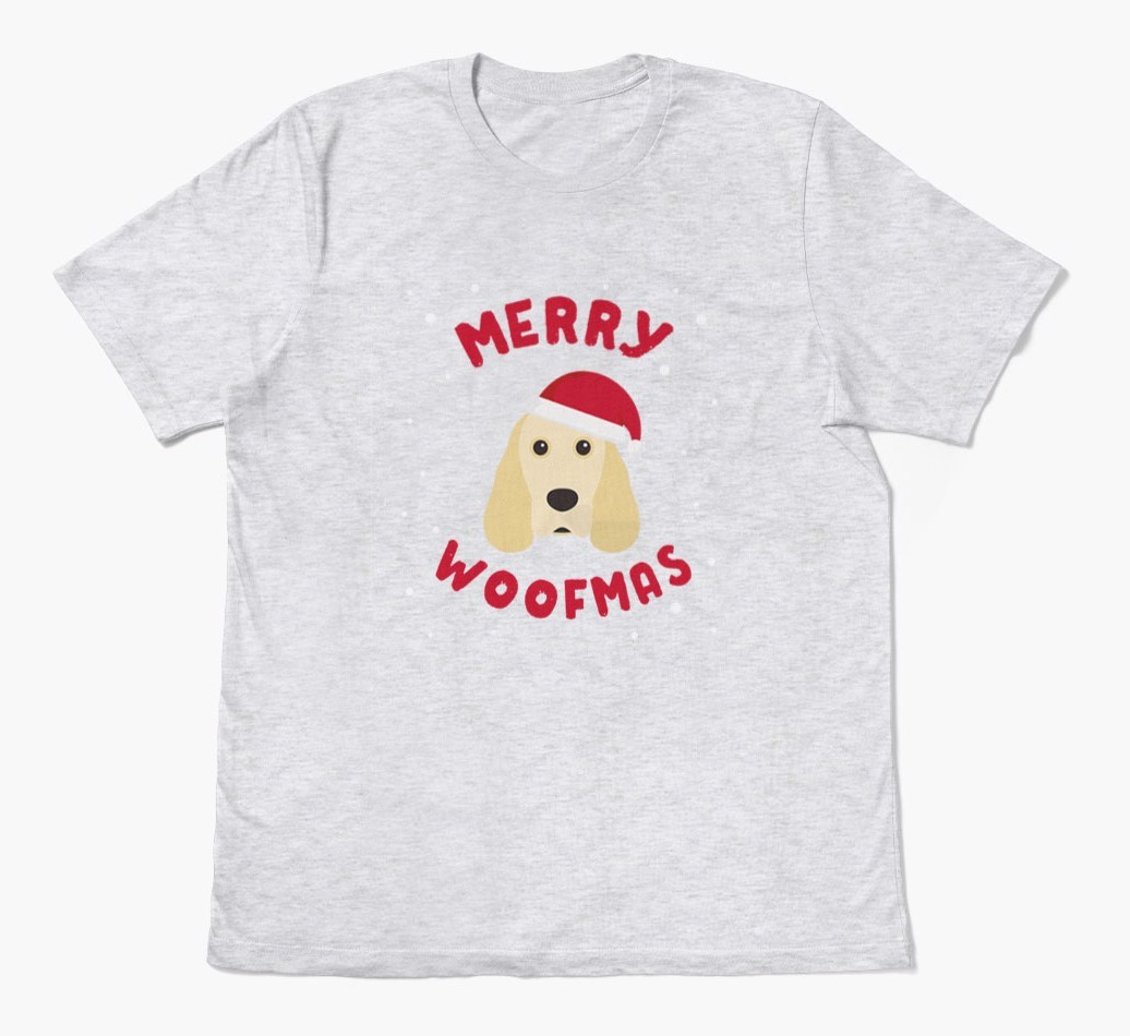'Merry Woofmas' - Personalised {breedFullName} Adult T-Shirt