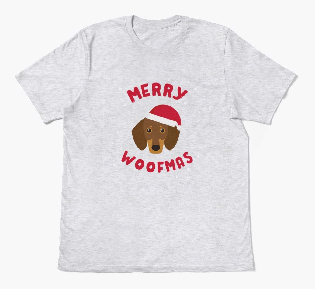 'Merry Woofmas' - Personalised {breedFullName} Adult T-Shirt