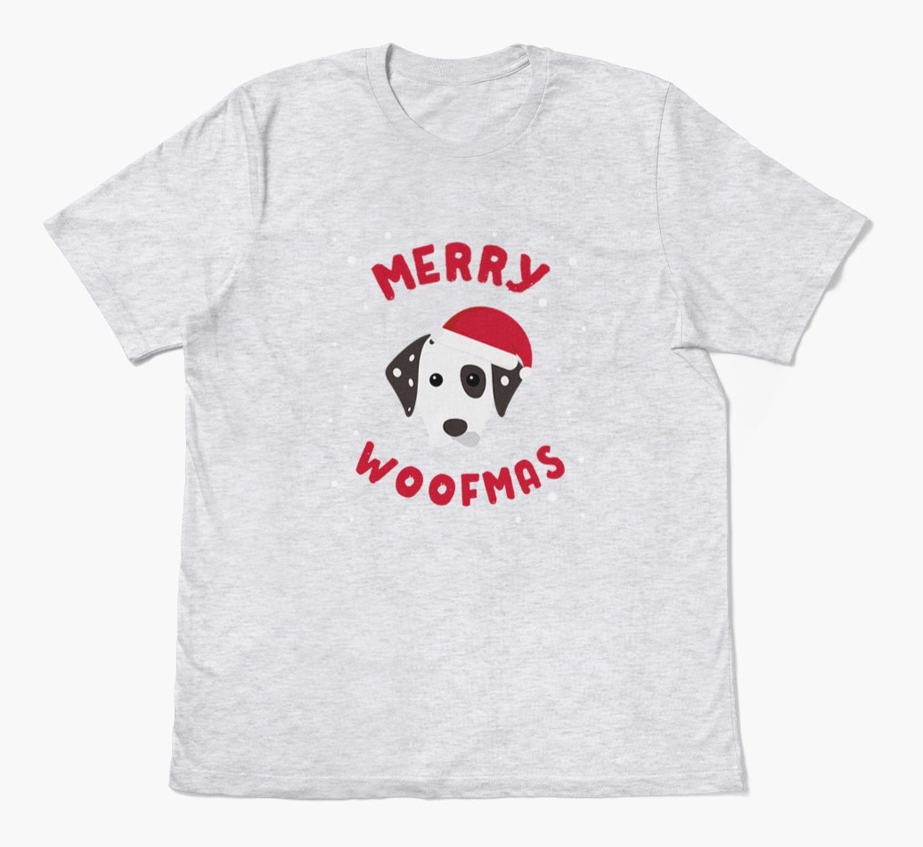 'Merry Woofmas' - Personalised {breedFullName} Adult T-Shirt