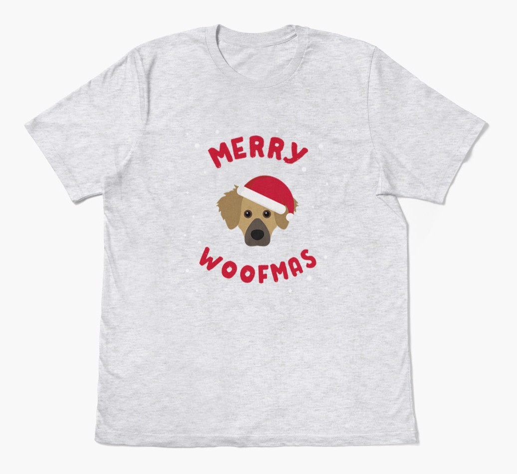 'Merry Woofmas' - Personalised {breedFullName} Adult T-Shirt
