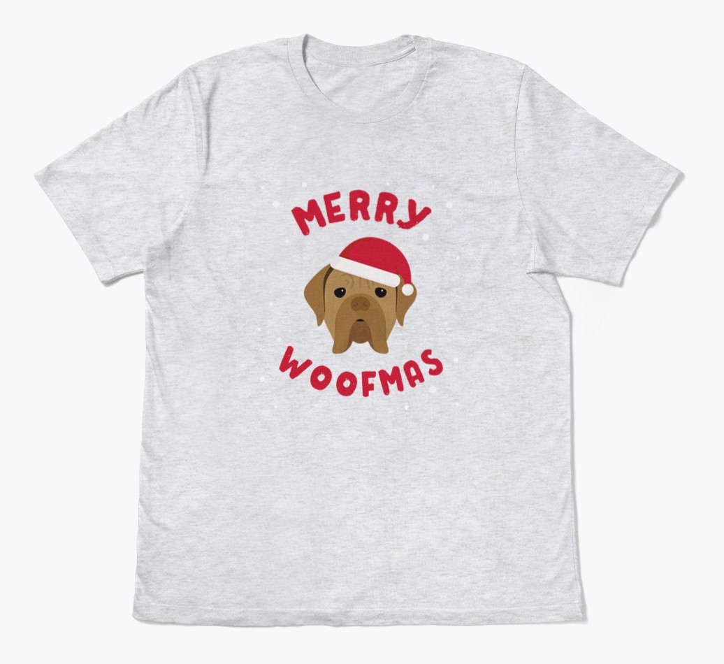 'Merry Woofmas' - Personalised {breedFullName} Adult T-Shirt