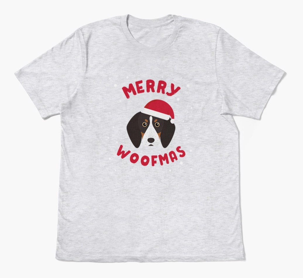 'Merry Woofmas' - Personalised {breedFullName} Adult T-Shirt