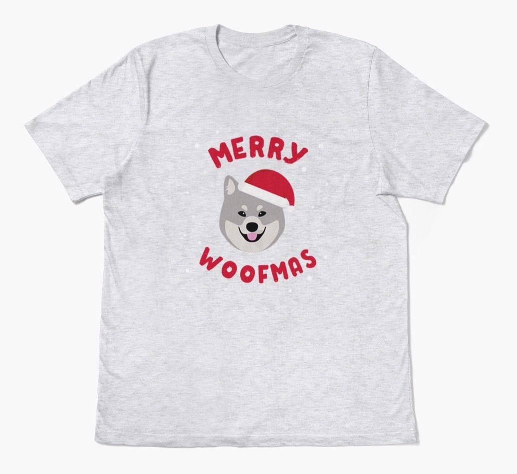 'Merry Woofmas' - Personalised {breedFullName} Adult T-Shirt
