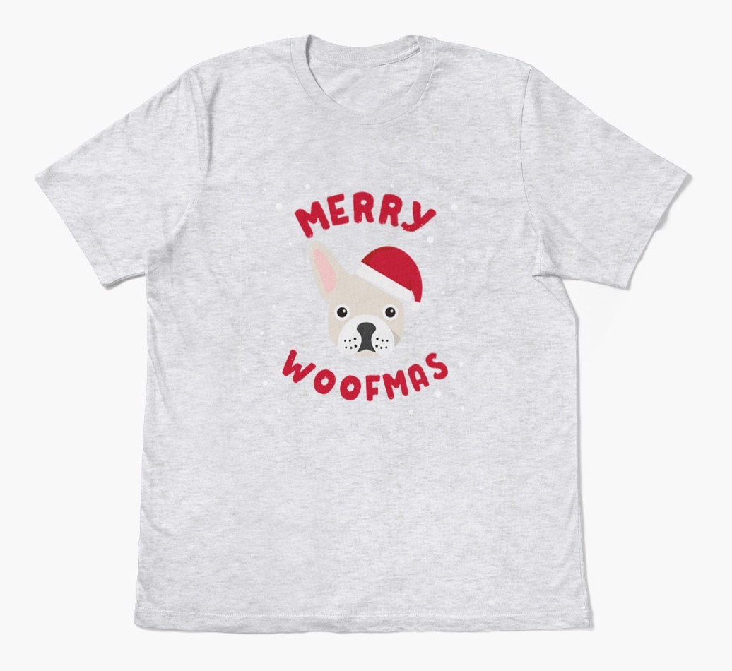 'Merry Woofmas' - Personalized {breedFullName} Adult T-Shirt