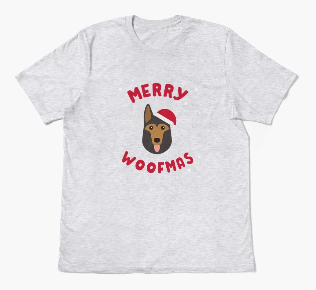 'Merry Woofmas' - Personalised {breedFullName} Adult T-Shirt