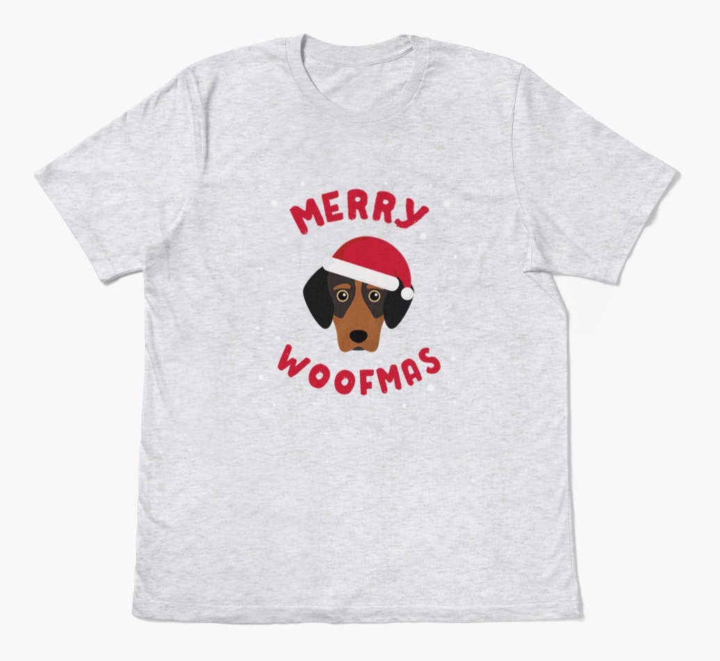 'Merry Woofmas' - Personalised {breedFullName} Adult T-Shirt