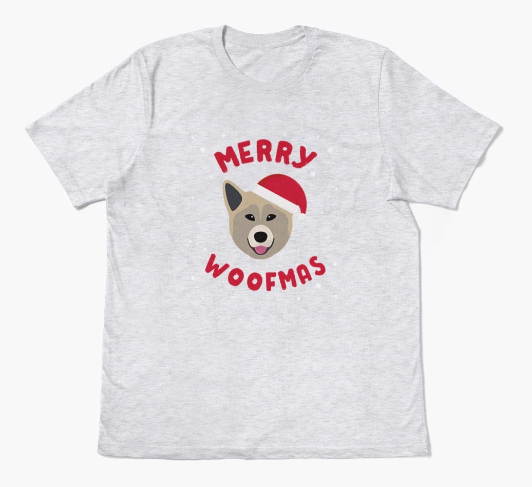 'Merry Woofmas' - Personalised {breedFullName} Adult T-Shirt