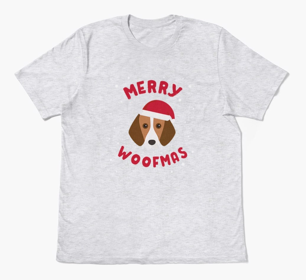 'Merry Woofmas' - Personalised {breedFullName} Adult T-Shirt