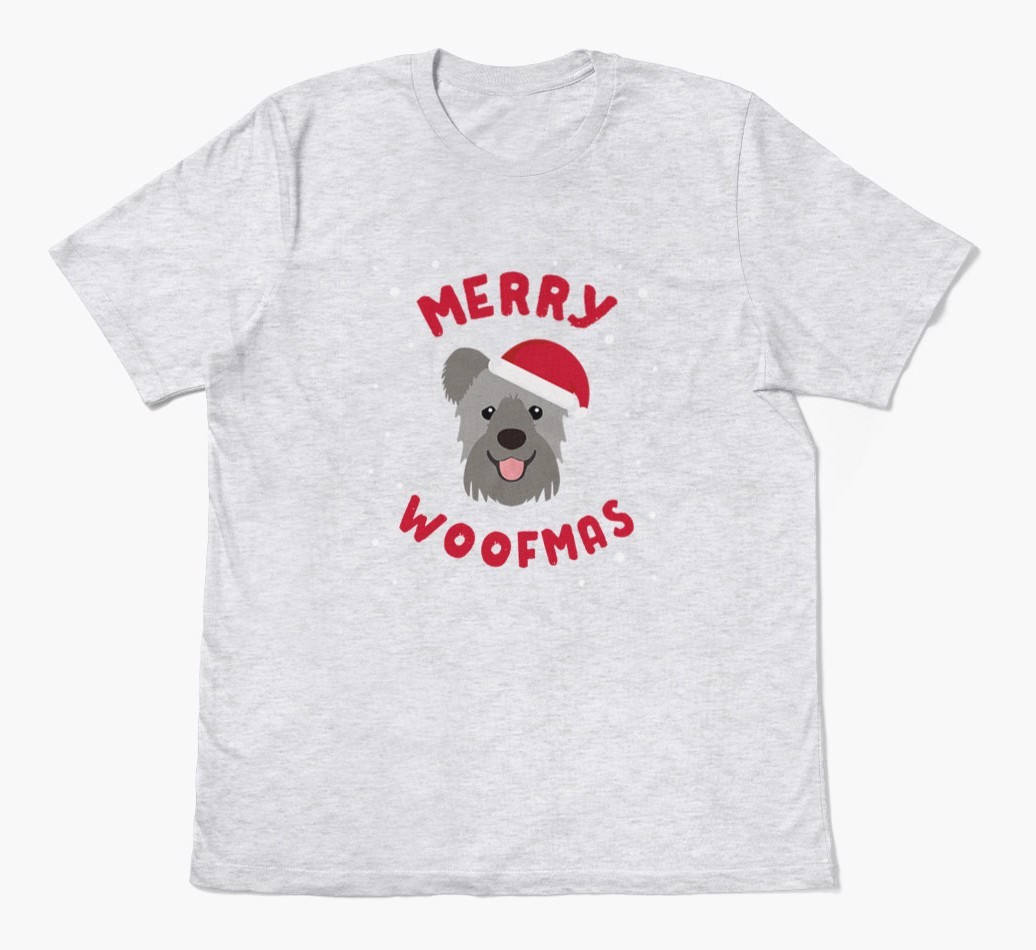 'Merry Woofmas' - Personalised {breedFullName} Adult T-Shirt