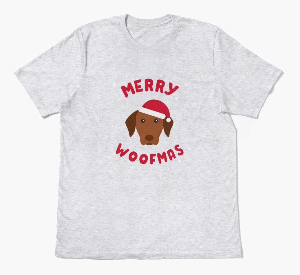 'Merry Woofmas' - Personalised {breedFullName} Adult T-Shirt