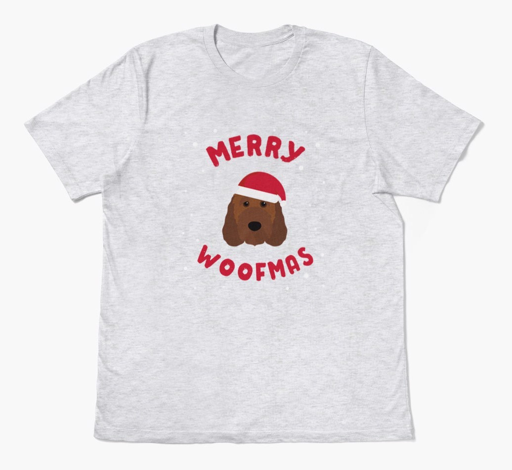 'Merry Woofmas' - Personalised {breedFullName} Adult T-Shirt
