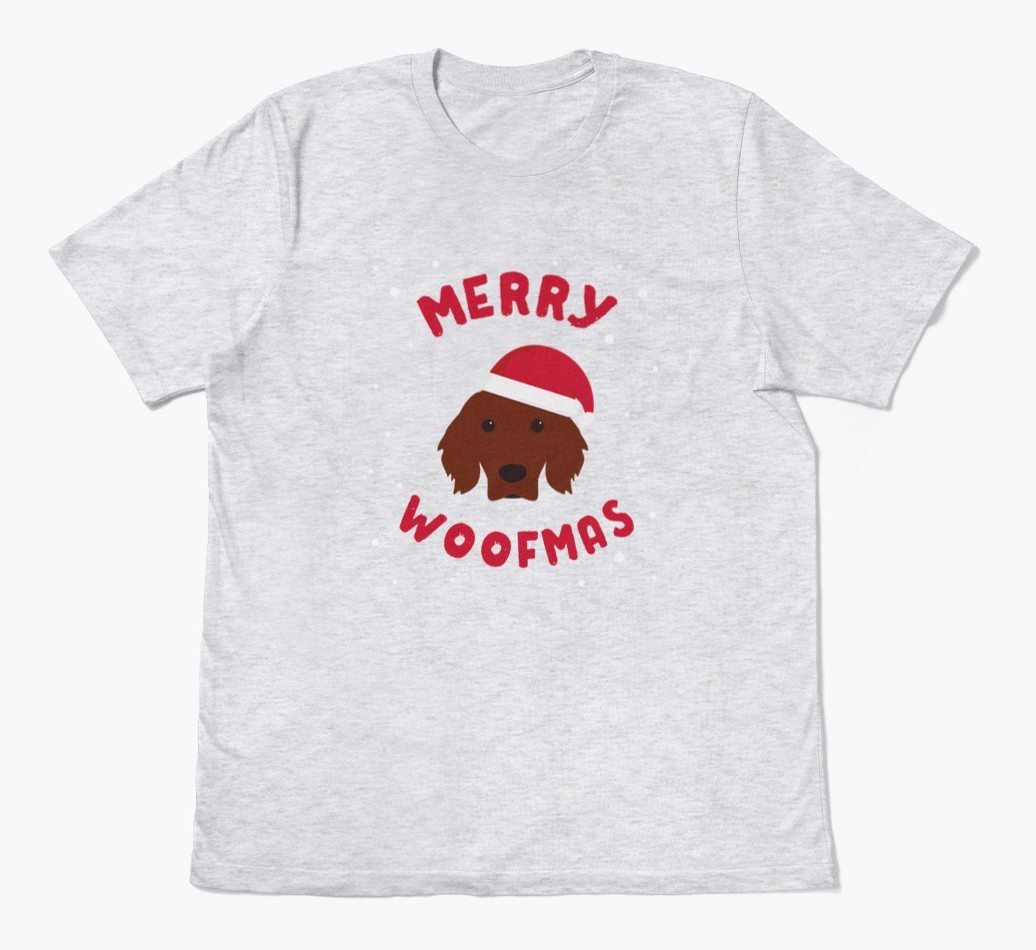 'Merry Woofmas' - Personalised {breedFullName} Adult T-Shirt