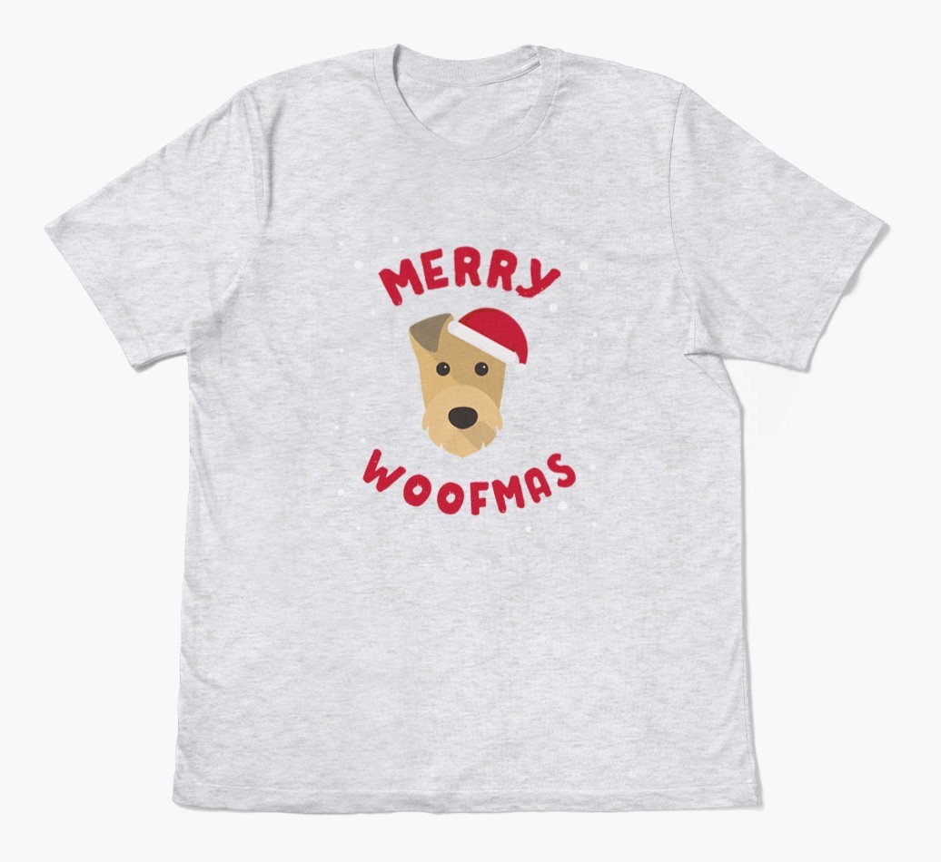 'Merry Woofmas' - Personalized {breedFullName} Adult T-Shirt