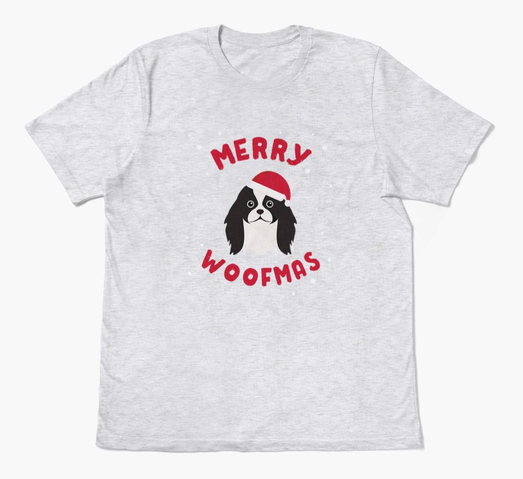 'Merry Woofmas' - Personalized {breedFullName} Adult T-Shirt