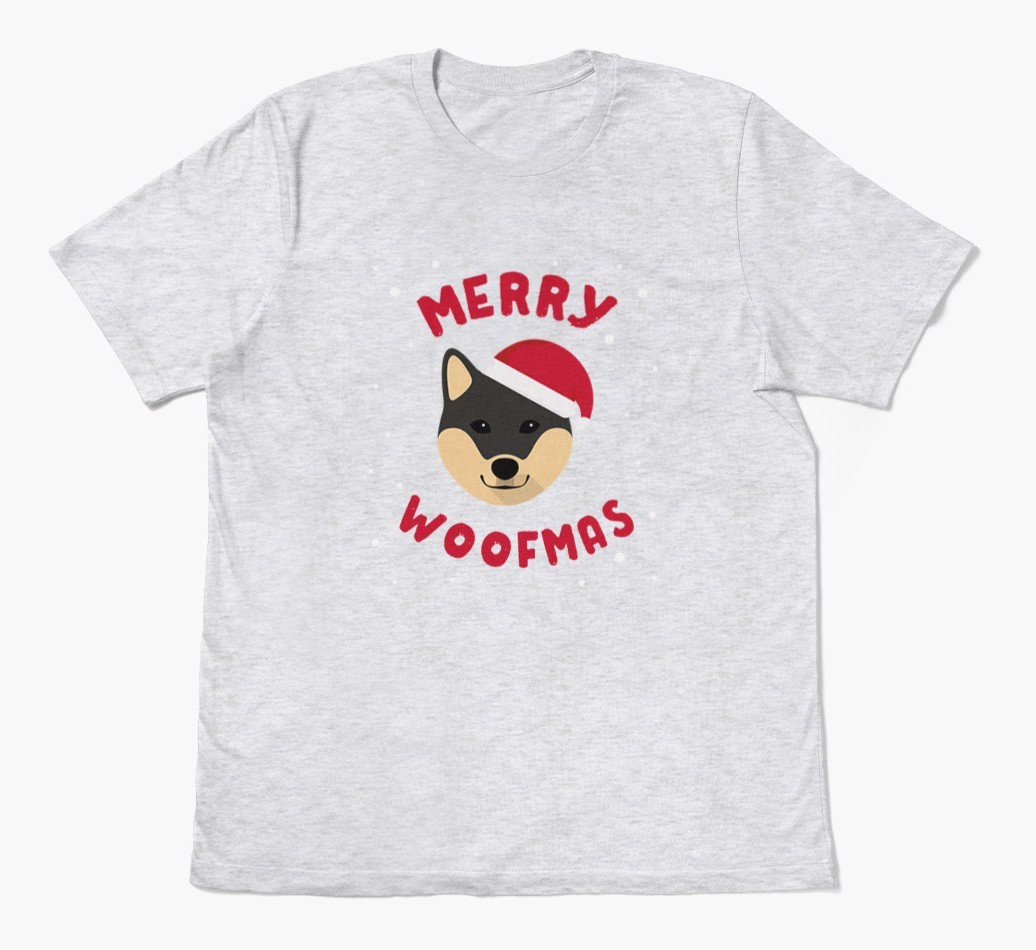 'Merry Woofmas' - Personalised {breedFullName} Adult T-Shirt