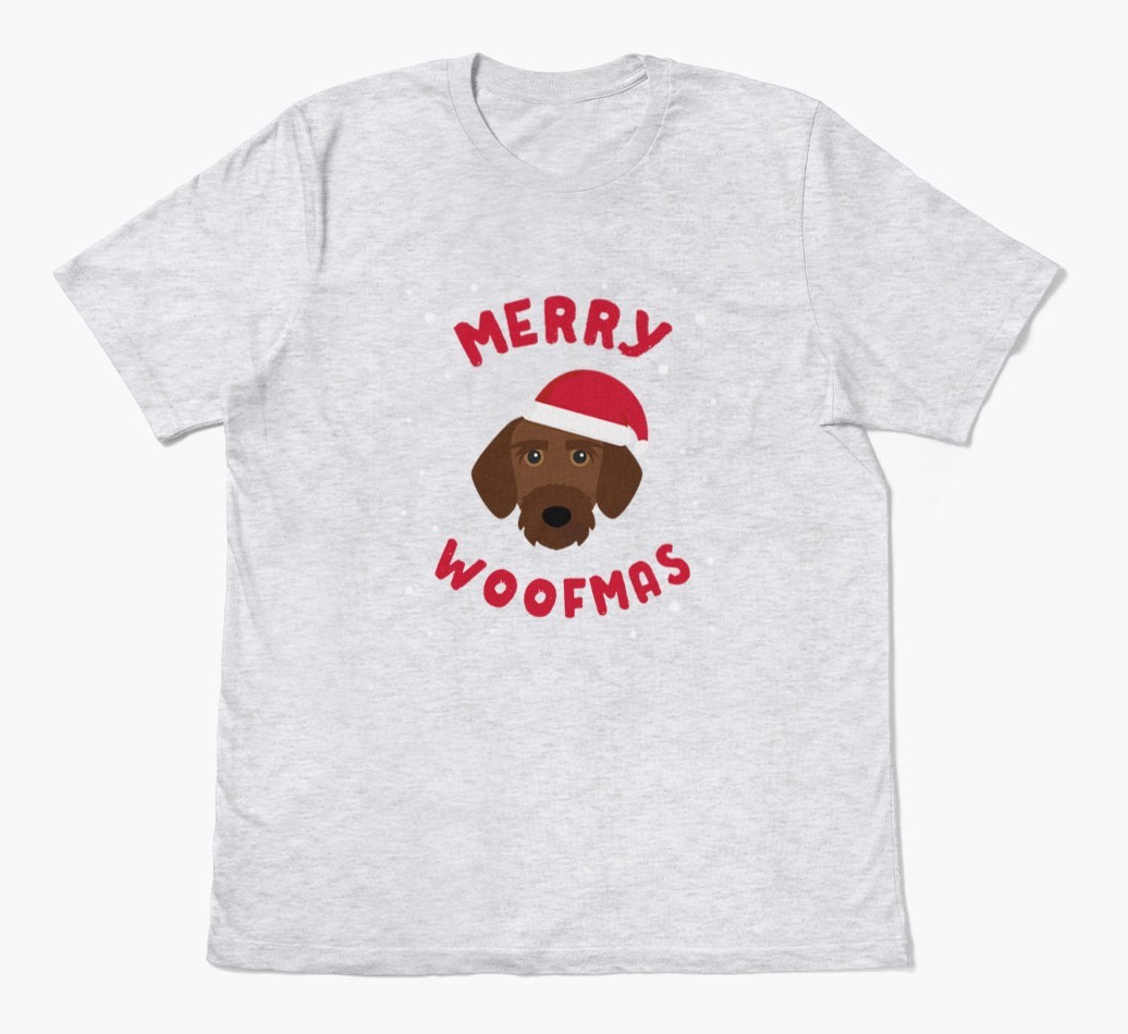 'Merry Woofmas' - Personalised {breedFullName} Adult T-Shirt